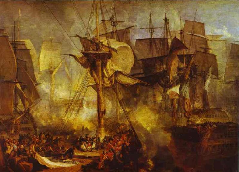 J.M.W. Turner Battle of Trafalgar as Seen from the Mizen Starboard Shrouds of the Victory china oil painting image
